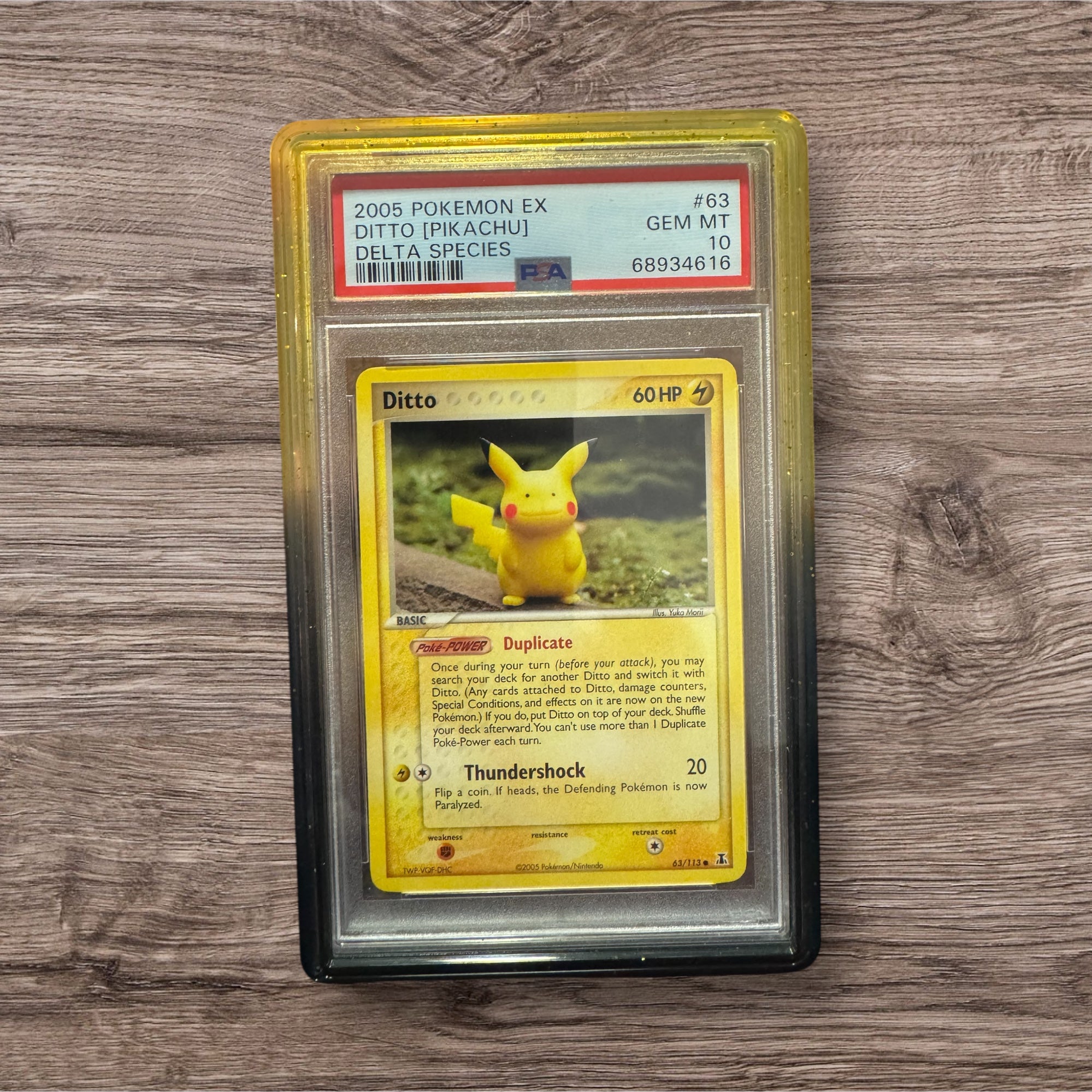 2005 Pokemon EX Ditto [Pikachu] Delta Species #63 - PSA GEM MT 10
